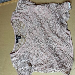 Pink lace top